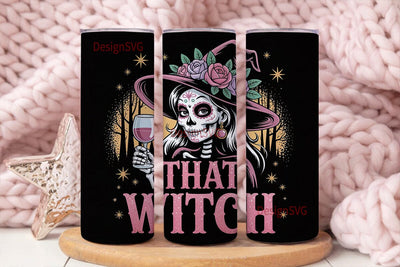 That Witch Halloween Tumbler Wrap Sublimation DesignSVG 
