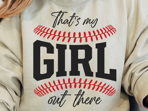 That's my Girl Baseball SVG PNG Baseball Mom Shirt Sideline Cheer Varsity Baseball Mom Dad Game Day Sports Team Shirt SVG DesignDestine 