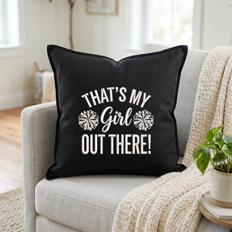 That's My Girl Out There Embroidery Design – Cheer Mom Pom Poms Cheerleading Machine Embroidery File Embroidery/Applique DESIGNS PatternFeed8 