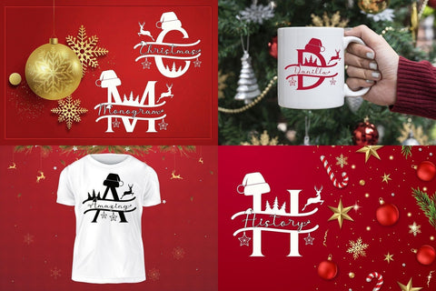 The 10 in 1 Monogram Font Bundle Font AEN Creative Store 