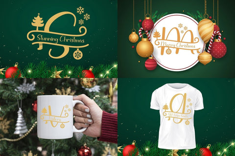 The 10 in 1 Monogram Font Bundle Font AEN Creative Store 