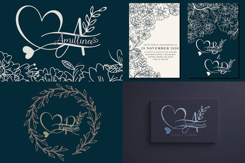 The 10 in 1 Monogram Font Bundle Font AEN Creative Store 