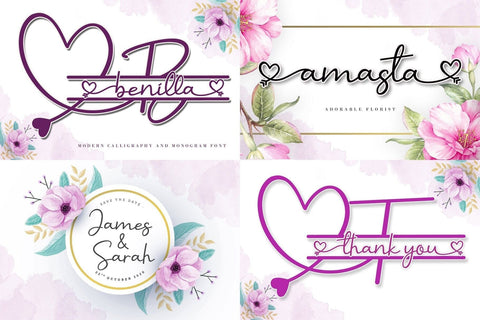 The 10 in 1 Monogram Font Bundle Font AEN Creative Store 