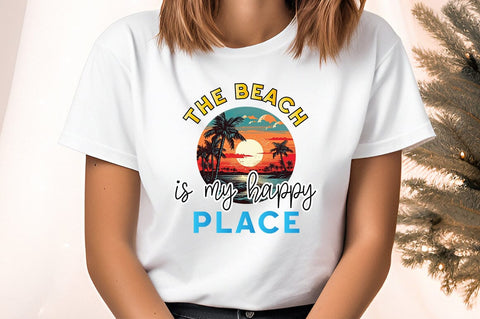 The beach is my happy place PNG Design Sublimation Designangry 