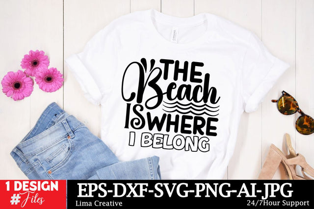 The Beach Is Where I Belong SVG Cut File, Summer T-shirt Design, Summer Sublimation PNG, Summer Sublimation Quotes , Summer SVG DEsign Bundle, Summer Graphic Illustration SVG Insomnia Std 