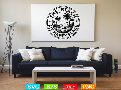 The Beach My Happy Place Shirt, Beaches Love Me Svg, Family Vacation Svg SVG Creativeart88 