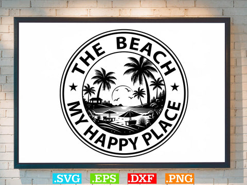 The Beach My Happy Place Shirt, Beaches Love Me Svg, Family Vacation Svg SVG Creativeart88 