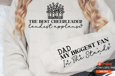 The best cheerleader loudest applause Sleeve SVG Design SVG Designangry 