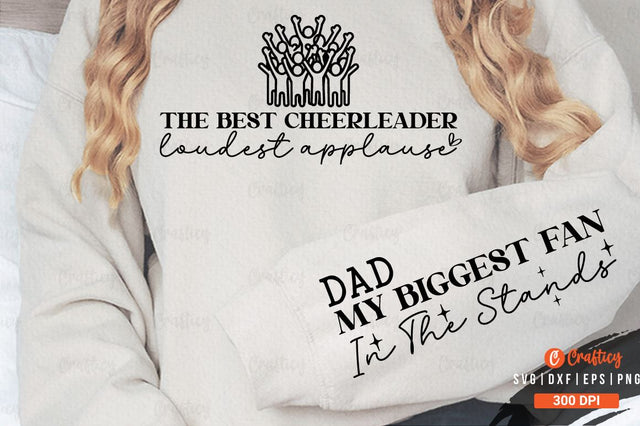 The best cheerleader loudest applause Sleeve SVG Design SVG Designangry 