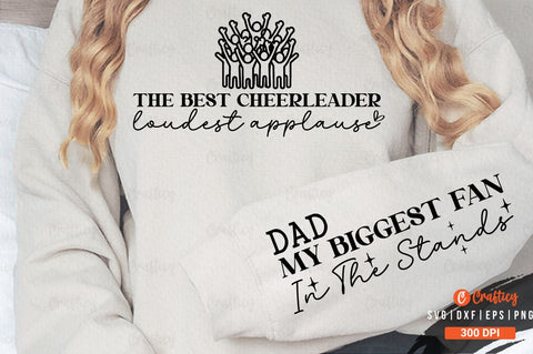The best cheerleader loudest applause Sleeve SVG Design SVG Designangry 