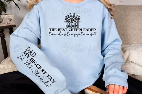 The best cheerleader loudest applause Sleeve SVG Design SVG Designangry 