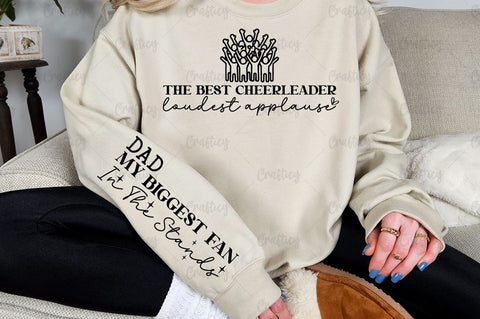 The best cheerleader loudest applause Sleeve SVG Design SVG Designangry 