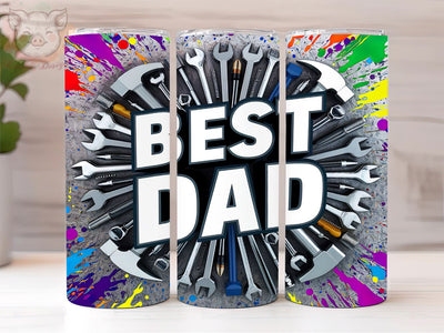 The Best Dad 20oz Tumbler Png, Straight & Tapered Tumbler Png, Best Dad Tumbler Png, Digital Download PNG Sublimation Lara' s Designs 