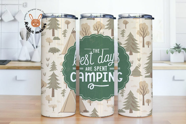 The Best Days Are Spent Camping 20oz Skinny Tumbler Sublimation Design Templates, Camper Life PNG, Camping PNG, Camping Life Tumbler Png Downloads Sublimation Rabbitmakies 