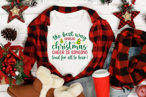 The best way to spread christmas cheer is singing loud Tshirt Svg Design SVG Designangry 
