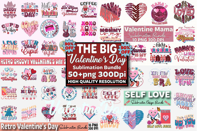 The Big Valentine Sublimation Bundle Sublimation SVGArt 