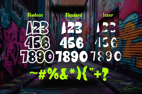 The Bolder Shadows - 3d Layered Graffiti Font Font Mozzatype 