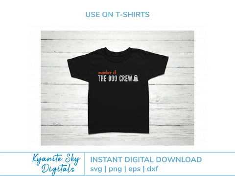 The Boo Crew SVG Halloween titles with ghost SVG Kyanite Sky Digitals 