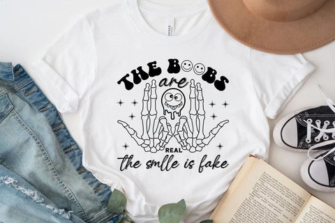 The Boobs Are Real The Smlle Is Fake SVG Angelina750 