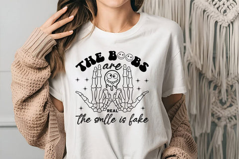 The Boobs Are Real The Smlle Is Fake SVG Angelina750 