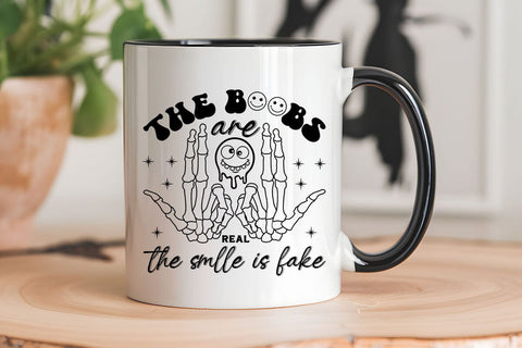 The Boobs Are Real The Smlle Is Fake SVG Angelina750 