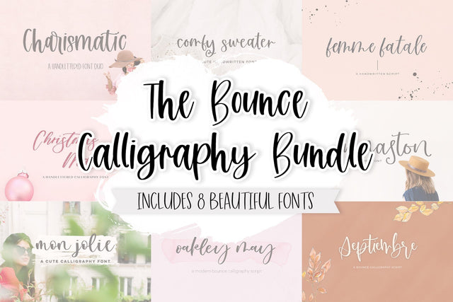 The Bounce Calligraphy Font Bundle Font Beck McCormick 