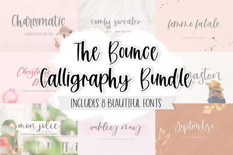 The Bounce Calligraphy Font Bundle Font Beck McCormick 