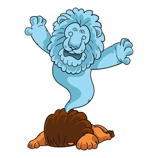 The Cartoon lion dies and his ghost comes out SVG naemmiah021 
