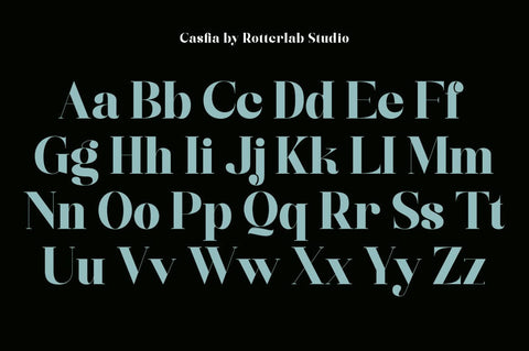 The Casfia - Elegant Serif Typeface Font Rotterlab studio 