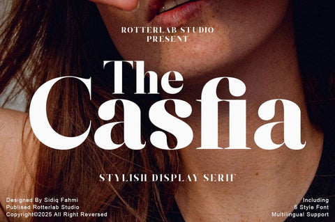 The Casfia - Elegant Serif Typeface Font Rotterlab studio 