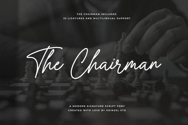The Chairman Signature Font Font Heinzel Studio 