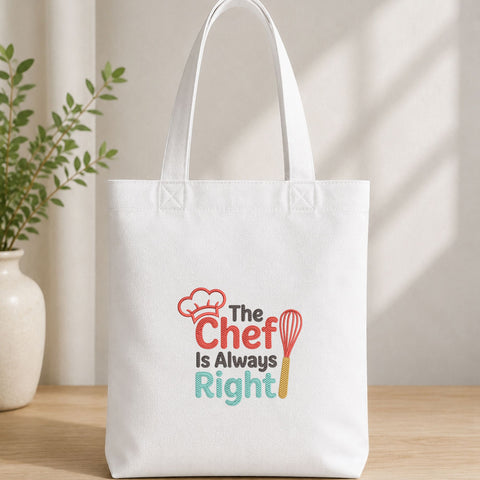 The Chef Is Always Right Machine Embroidery Design – Funny Chef Embroidery File, Kitchen Quote Embroidery, Cooking Design Embroidery/Applique DESIGNS PatternFeed8 