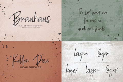 The Chic Handwriting Font Bundle Font Beck McCormick 