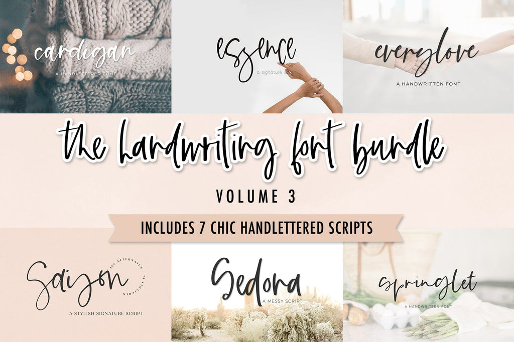 The Chic Handwriting Font Bundle Vol. 3 - So Fontsy