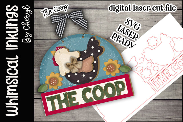 The Chicken Coop SVG Laser file SVG Whimsical Inklings 