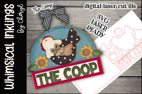 The Chicken Coop SVG Laser file SVG Whimsical Inklings 