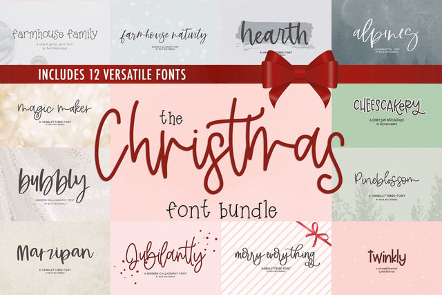 The Christmas Font Bundle Font Beck McCormick 