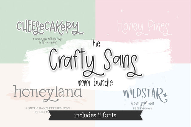 The Crafty Mini Font Bundle Font Beck McCormick 