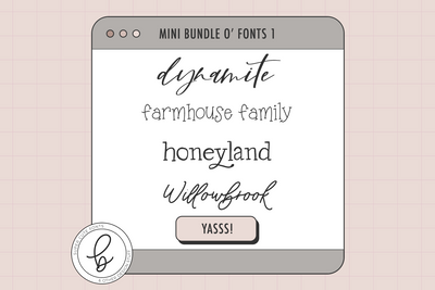 The Farmhouse Font Mini Bundle Font Beck McCormick 