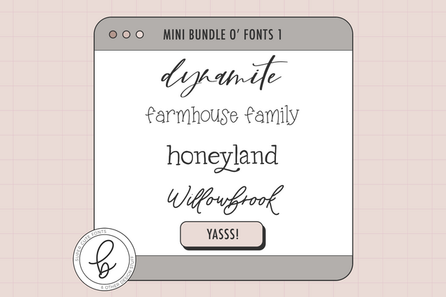 The Farmhouse Font Mini Bundle Font Beck McCormick 