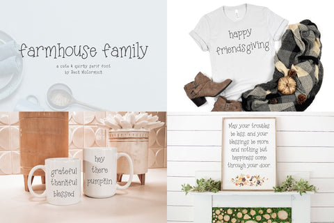 The Farmhouse Font Mini Bundle Font Beck McCormick 