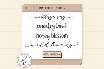 The Farmhouse Font Mini Bundle Font Beck McCormick 