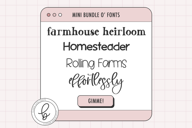 The Farmhouse Mini Font Bundle Font Beck McCormick 