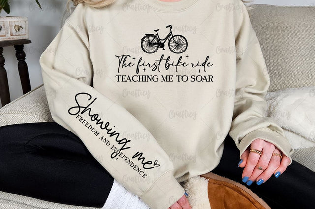The first bike ride teaching me to soar Sleeve SVG Design SVG Designangry 