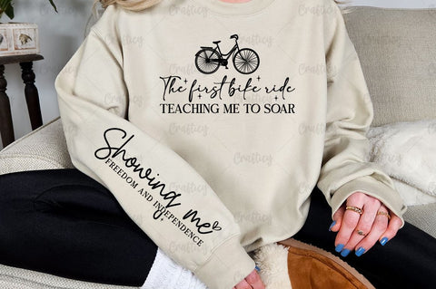 The first bike ride teaching me to soar Sleeve SVG Design SVG Designangry 