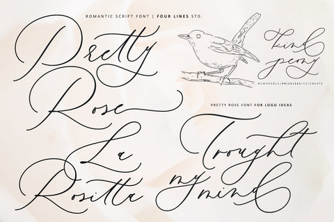The Fontastic Bundle – Your Ultimate Font Compilation! Font Four Lines Std. 