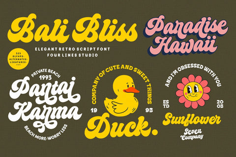 The Fontastic Bundle – Your Ultimate Font Compilation! Font Four Lines Std. 