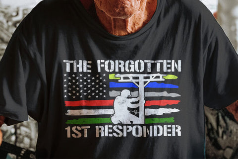 The Forgotten First Responder Tribute To Electrical Lineman T-Shirt SVG DesignDestine 