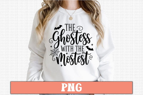 The Ghostess with the Mostest PNG Design Sublimation Craftlabsvg24 