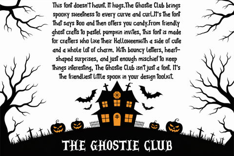 The Ghostie Club | Cute Halloween Font Font TonisArtStudio 